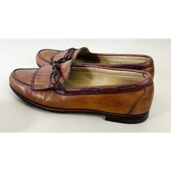 Allen Edmonds Sz 13C Woodstock Kiltie Loafers Brown Leather Slip On Dress Shoe main image 6